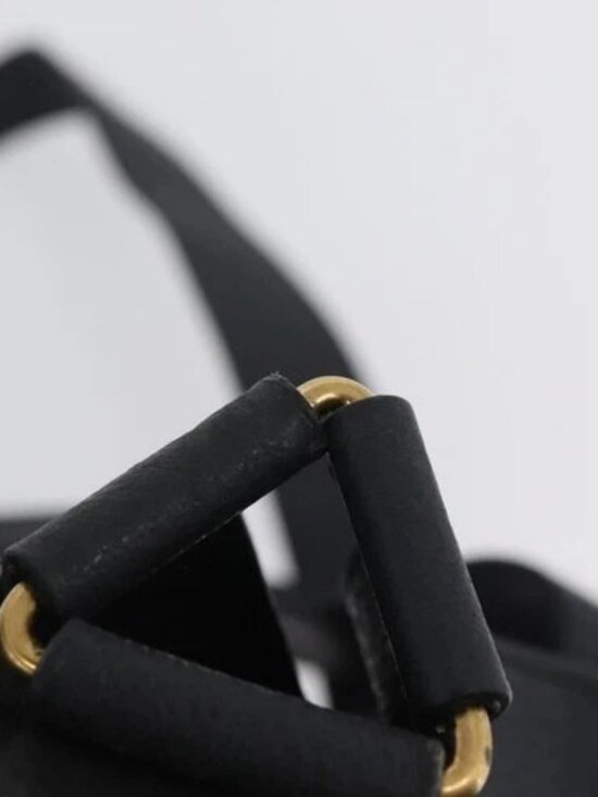 GUCCI Bamboo Backpack Suede Leather Black Gold 003 2058 0016 Auth 172522 main image 9